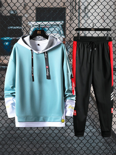 Meeste spordimeeskond dressipluusi ja pikkade pükstega