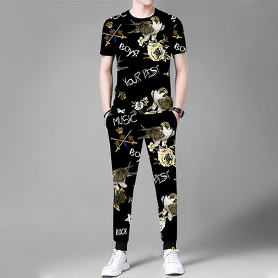 Vyrų laisvalaikio komanda su kišenėmis ir užrašais