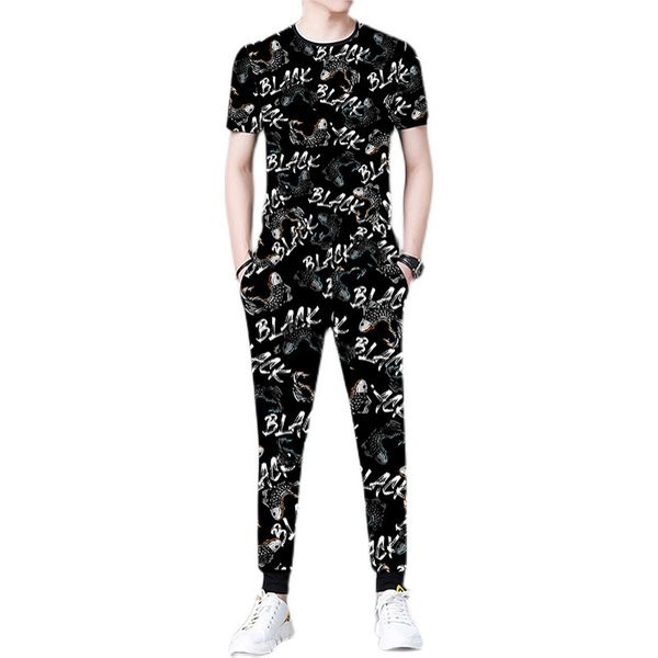 Vyrų laisvalaikio komanda su kišenėmis ir užrašais