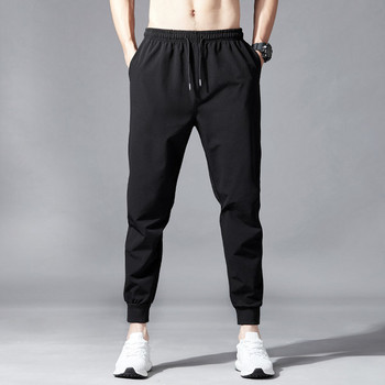 Мъжки спортно-ежедневен панталон с връзки и ластична талия