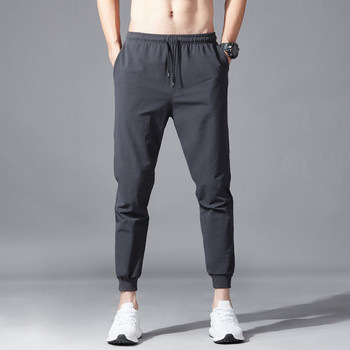 Мъжки спортно-ежедневен панталон с връзки и ластична талия