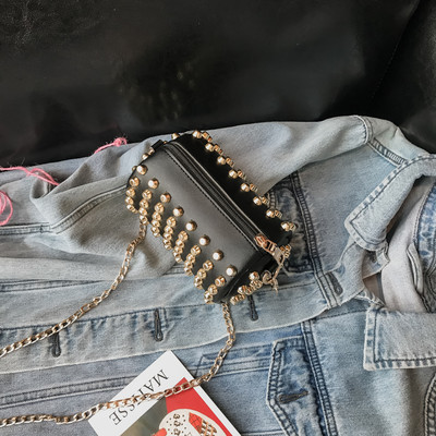 Moodne metallist sanga ja aasadega lastekott tüdrukutele