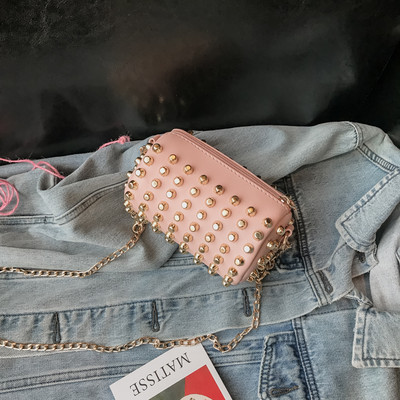 Moodne metallist sanga ja aasadega lastekott tüdrukutele