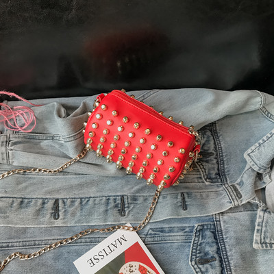 Moodne metallist sanga ja aasadega lastekott tüdrukutele