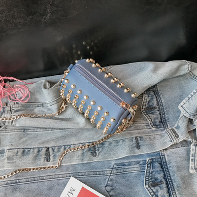 Moodne metallist sanga ja aasadega lastekott tüdrukutele