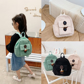 Kaasaegne taskuga laste seljakott tüdrukutele