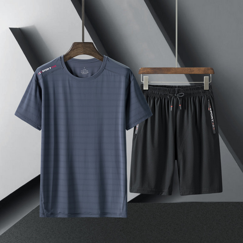 Καλοκαίρι ανδρικό σετ μπλούζα και σορτς
