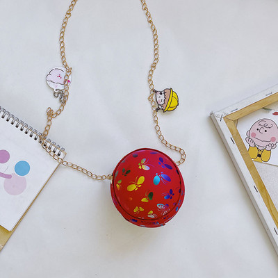 Moderna bērnu mini apaļa soma ar garu rokturi