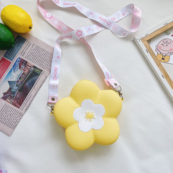 Κομψή παιδική τσάντα ώμου σε σχήμα λουλουδιού