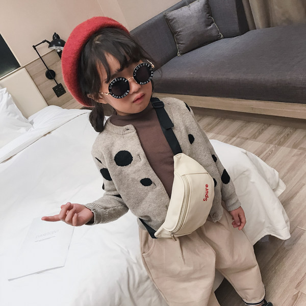 Elegantna dječja torba za djevojčice s natpisom običan model