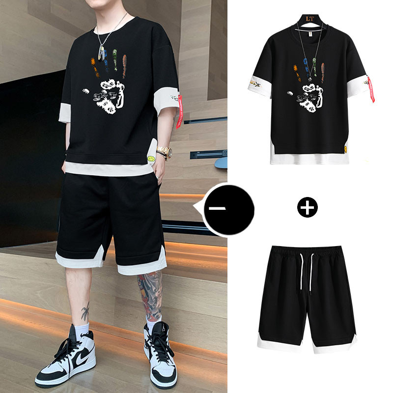 Muški ljetni set s aplikacijom - dvodijelni