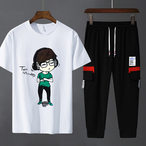 Ανδρικό σετ μπλουζάκι και μακρύ παντελόνι