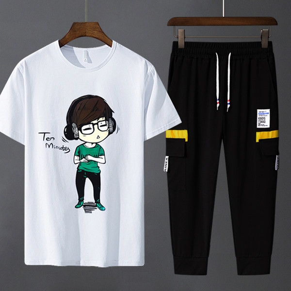 Ανδρικό σετ μπλουζάκι και μακρύ παντελόνι