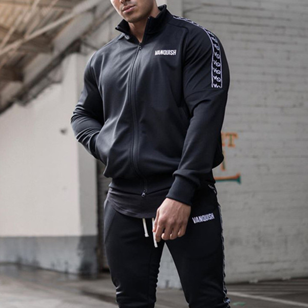 Meeste lipsudega spordipüksid valge ja must