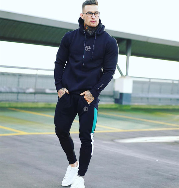 Muški dnevni sportski tim u plavo-bijeloj boji