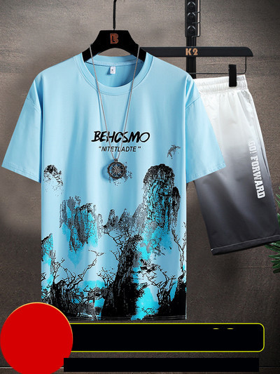 Muško sportsko odijelo od majice kratkih rukava i kratkih hlača u više boja