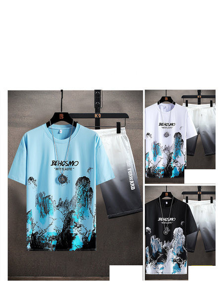 Muško sportsko odijelo od majice kratkih rukava i kratkih hlača u više boja