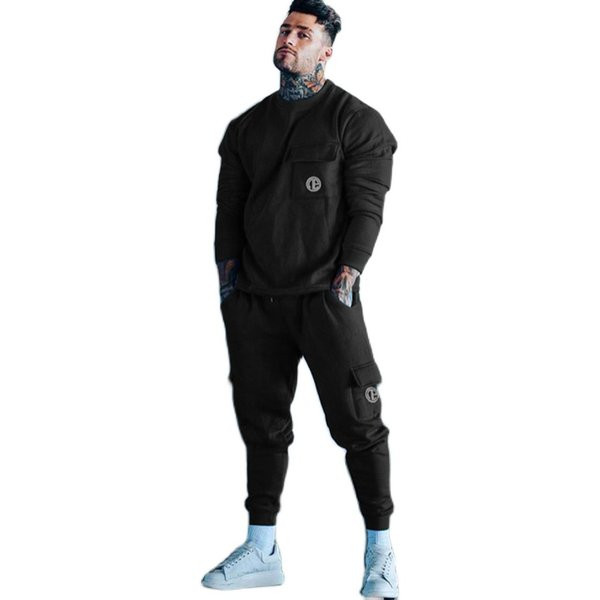 Ανδρική casual φόρμα σε μαύρο και μπλε χρώμα