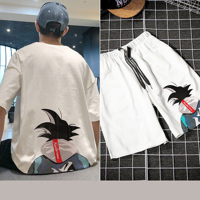 Ανδρική αθλητική φόρμα με 3/4 μανίκια και απλικέ χρώμα