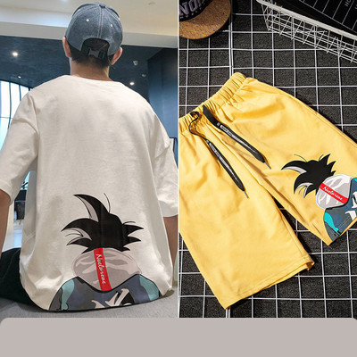 Ανδρική αθλητική φόρμα με 3/4 μανίκια και απλικέ χρώμα