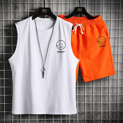 Ανδρική αθλητική φόρμα με εφαρμογή και κορδόνια