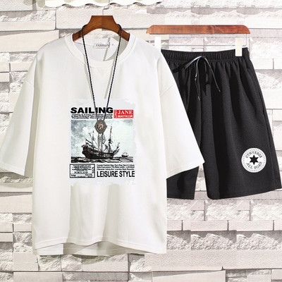 Lühikeste varrukatega igapäevane spordimeeskond meestele