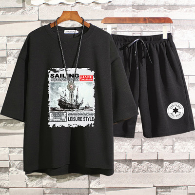 Lühikeste varrukatega igapäevane spordimeeskond meestele