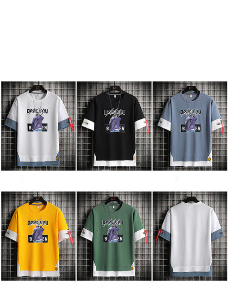 Muški dnevni komplet s printom i kravatama