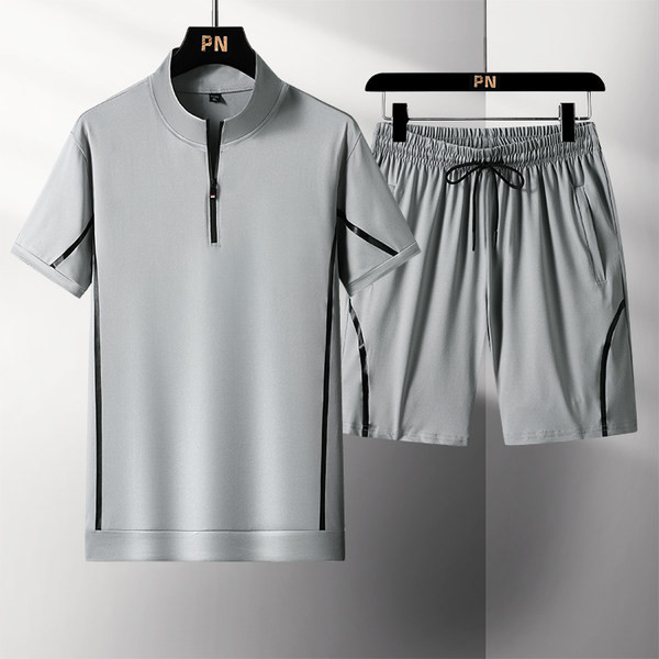 Muška sportska ljetna ekipa s patentnim zatvaračem i vezicama