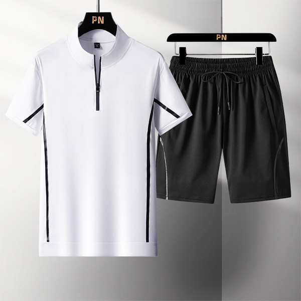 Muška sportska ljetna ekipa s patentnim zatvaračem i vezicama