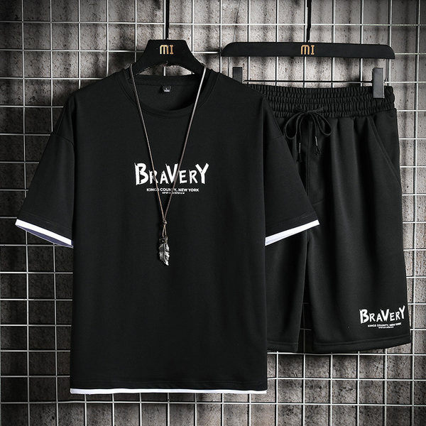 Vyriškas dviejų dalių komplektas su tamprėmis ant kelnių