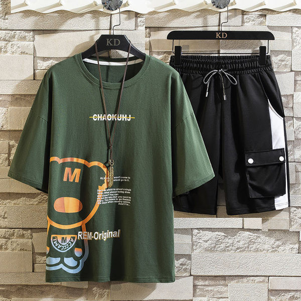 Ανδρικό αθλητικό καθημερινό σετ με απλικέ αρκουδάκι