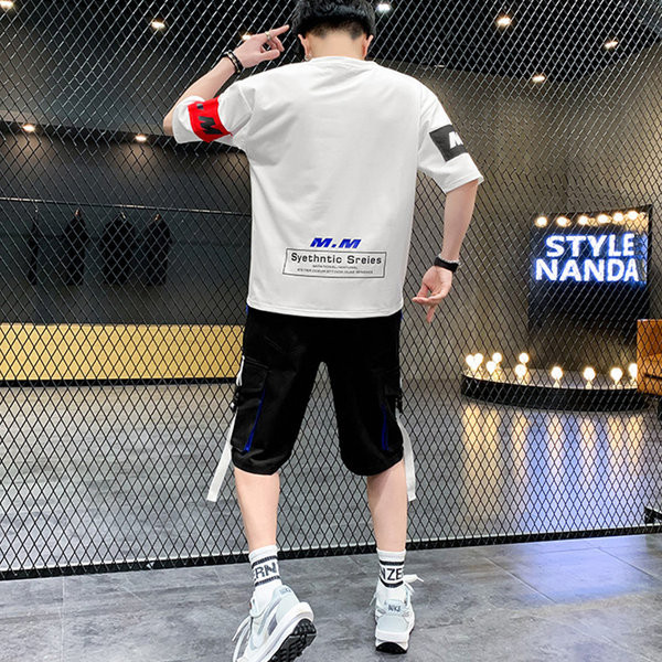 Ανδρικό σετ μπλουζάκι και σορτς σε τρία χρώματα