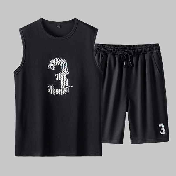 Ανδρικό σετ φανελάκι και σορτς με ελαστικό