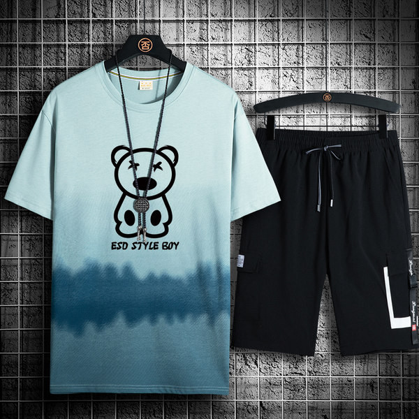 Ανδρική αθλητική φόρμα με επιγραφή και εφαρμογή