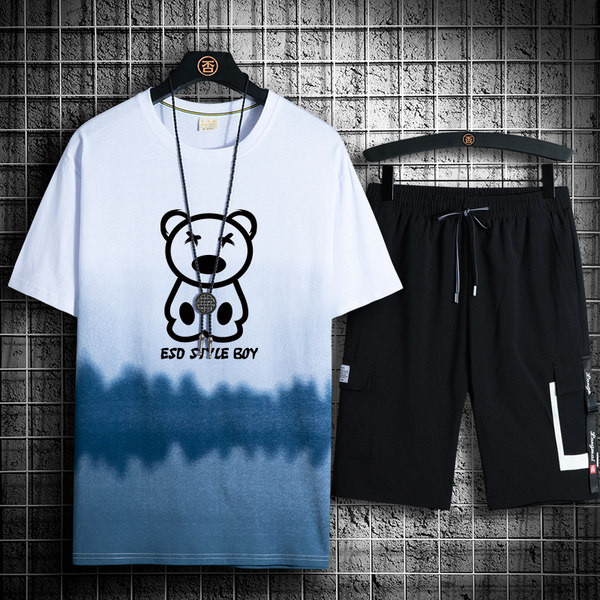 Ανδρική αθλητική φόρμα με επιγραφή και εφαρμογή