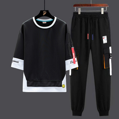 Ανδρική αθλητική φόρμα με 3/4 μανίκια και τσέπες