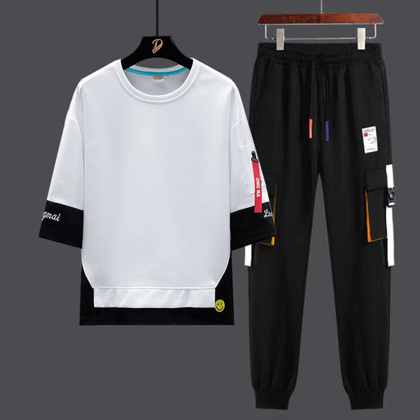 Ανδρική αθλητική φόρμα με 3/4 μανίκια και τσέπες