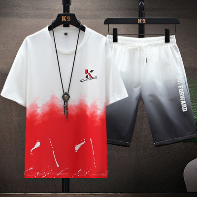 Casual ανδρικό σετ από δύο μέρη  - μπλουζάκι και σορτς