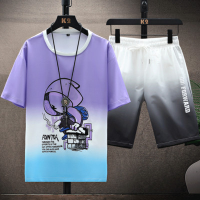 Casual ανδρικό σετ από δύο μέρη  - μπλουζάκι και σορτς