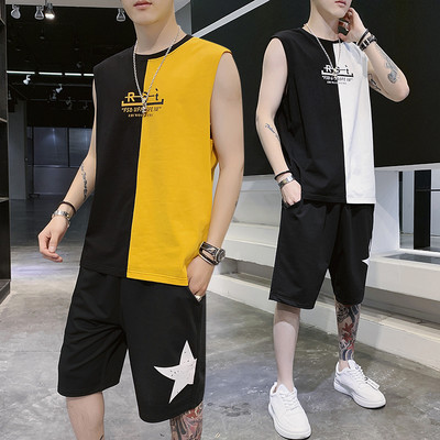 Ανδρική αθλητική φόρμα με επιγραφή και τσέπες