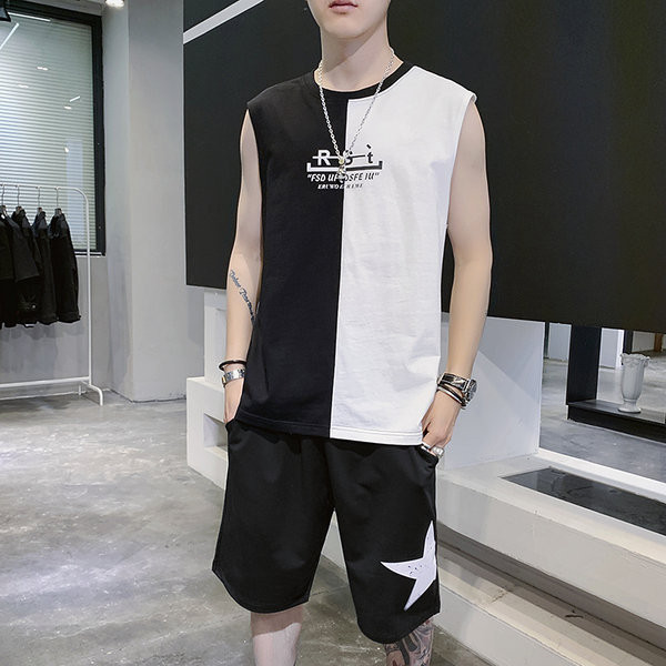 Ανδρική αθλητική φόρμα με επιγραφή και τσέπες