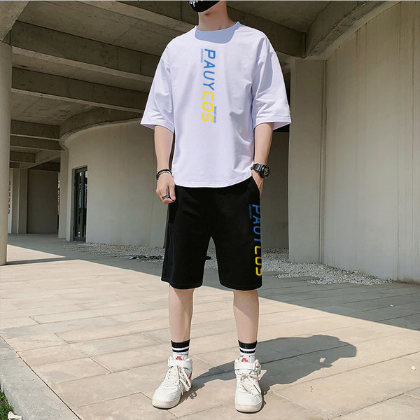 Ανδρικό αθλητικό καθημερινό σετ με επιγραφή 