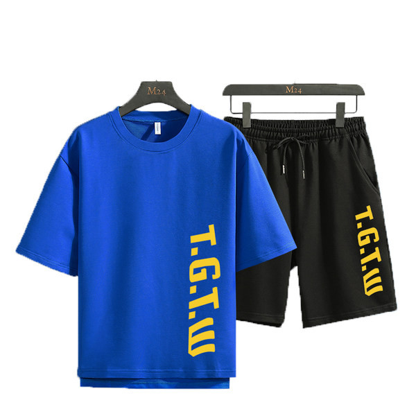 Ανδρικό αθλητικό καθημερινό σετ με επιγραφή 