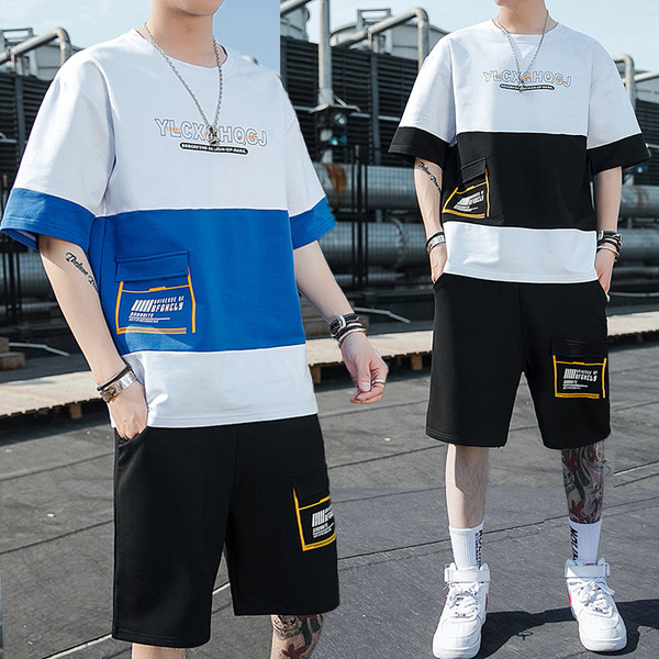 Ανδρικό σετ  με τσέπες και επιγραφές - σε δύο μέρη