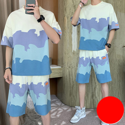 Dnevni muški komplet iz dva dijela - majica i kratke hlače