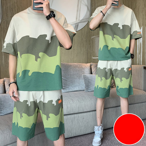 Dnevni muški komplet iz dva dijela - majica i kratke hlače