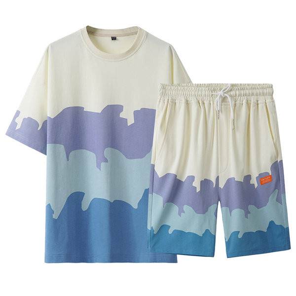 Dnevni muški komplet iz dva dijela - majica i kratke hlače