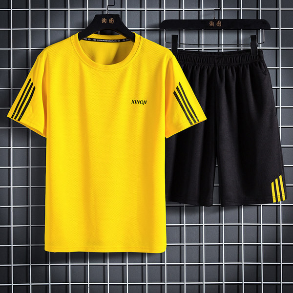 Kahest osast koosnev igapäevane meeste komplekt elastse vöökohaga