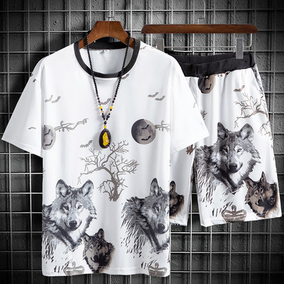 Vyrų sporto komanda su 3D aplikacija ir trumpomis rankovėmis